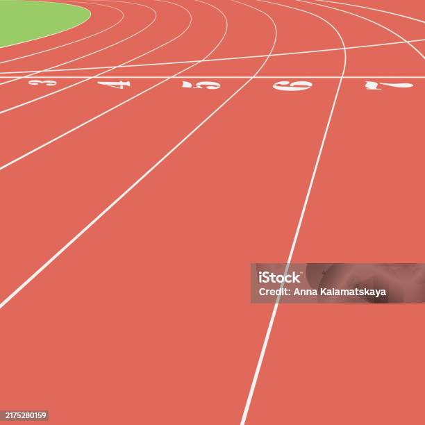 Startingline Poster Background Starting Line On Running Track Running Track Vector Illustration Stock ...