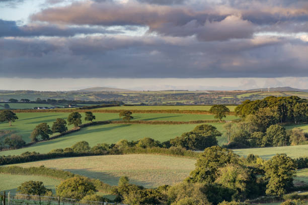 istock Rolling hills of Cornwall view towards Bodmin with gathering storm clouds 2175282795