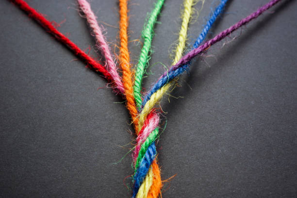 istock Colorful threads twisted into a rope as a symbol of creativity or team collaboration. 2175282843