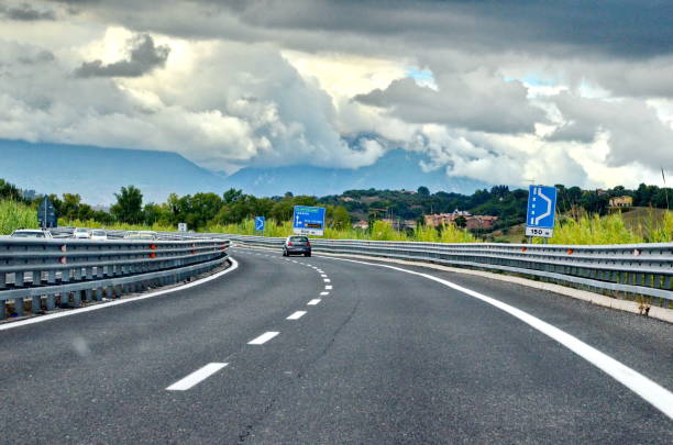istock Autostrada A24 or Strada dei Parchi in Italy. 2175292648