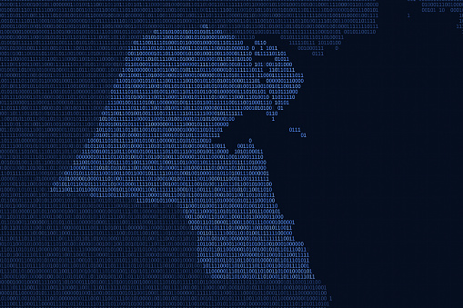 Asia Map Series With Kuwait Blue Binary Code Stock Illustration ...