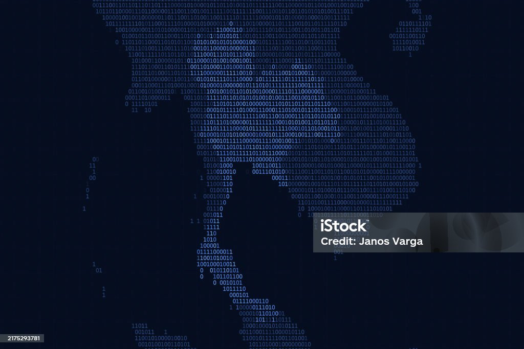 Asia Map Series With Thailand Blue Binary Code Stock Illustration ...