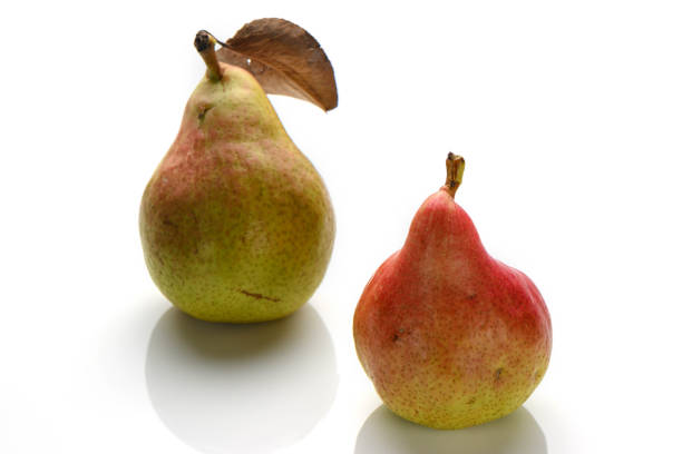 Ripe pears isolated on a white