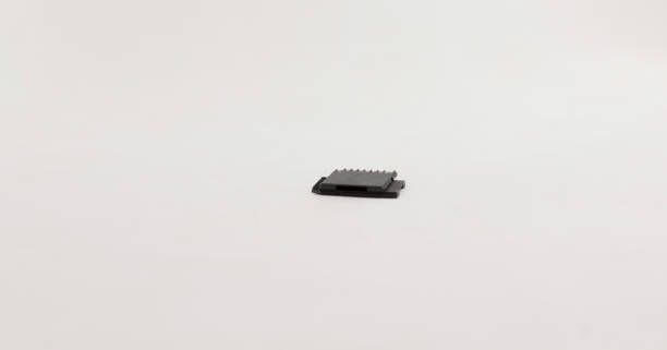 istock Close up of black SD card adapter on light background, minimalistic composition with negative space. 2175299591