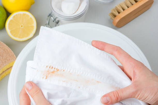 istock A dirty cosmetic stain on the collar 2175303372