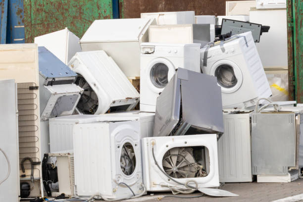 istock Pile of discarded household appliances for e-waste disposal 2175305430