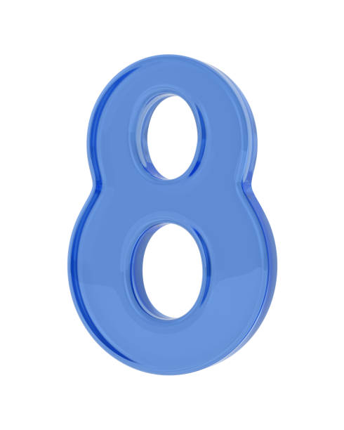 istock Number eight on white background. Isolated 3D illustration 2175307626