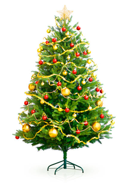 istock Christmas Tree with Gold and Red Decorations 2175309778