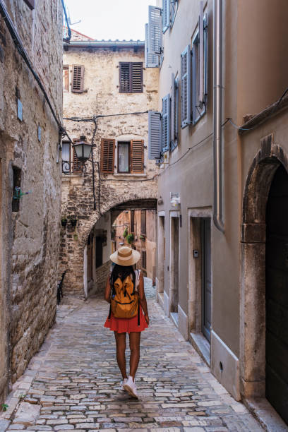istock Strolling through Rovinj's charming cobblestone streets under the warm sun of summer 2175320217