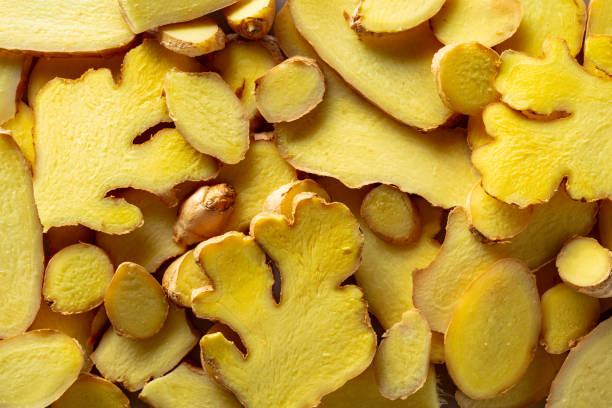 istock Close-up of fresh ginger slices. 2175321285
