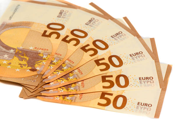 istock Background from euro banknotes. 50 euro banknotes close up. Soft focus 2175324463