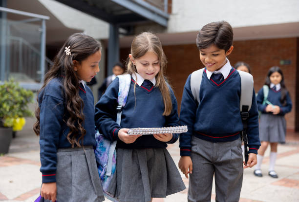 istock Happy group of kids smiling at the school 2175339330