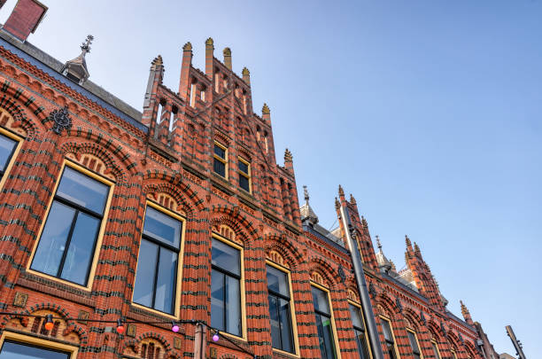 Arnhem, Netherlands - August 1, 2024: Classic architecture of buildings in Arnhem, Netherlands