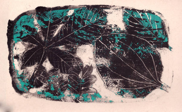 istock imprints of real leaves on paper, creative abstract grunge background 2175360949
