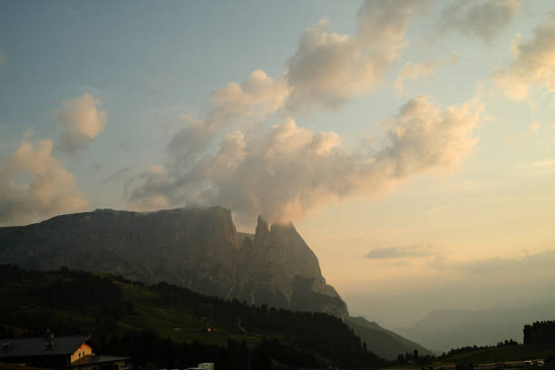 Seiser Alm to Schlern - Great Hike while Walking to the World Famous Schlern Massive. High quality photo