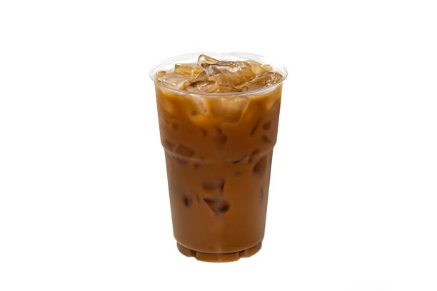 istock Serving espresso ice coffee on isolated and white background. 2175382359