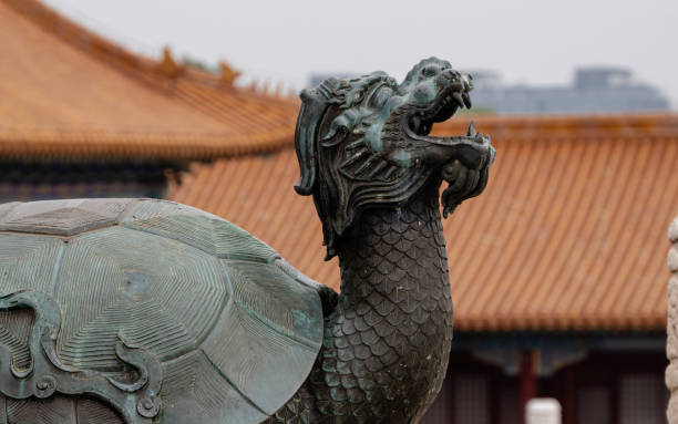 Bronze turtle statue in the Palace, Beijing.