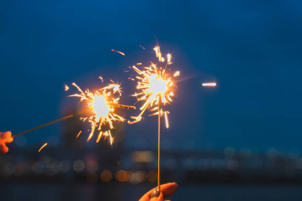 istock Fireworks while looking out at the ocean at a park in Toyosu 2175392998