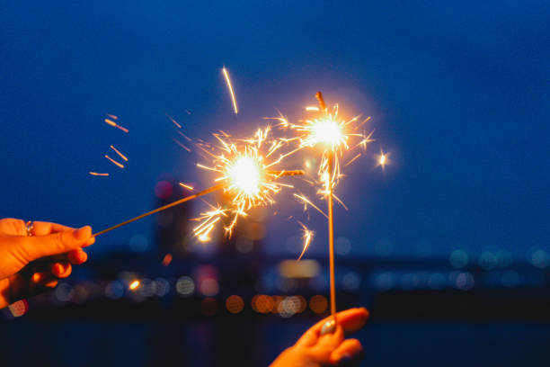 istock Fireworks while looking out at the ocean at a park in Toyosu 2175392999