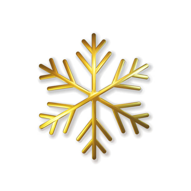 istock 3d glitter covered golden snowflake. Realistic 3d illustration of shimmering metallic snowflake isolated. Greeting card, invitation happy New year and Christmas. Vector illustration 2175397000