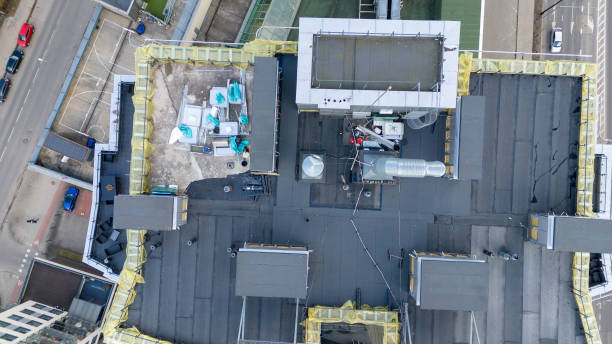istock Aerial View of Rooftop under renovation 2175401814
