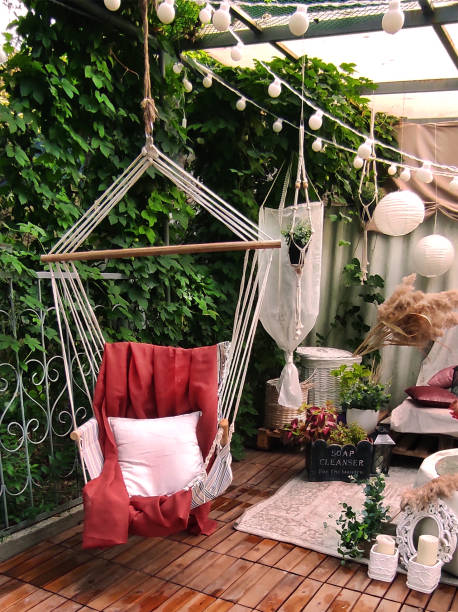 istock Hanging swing in the garden 2175402483