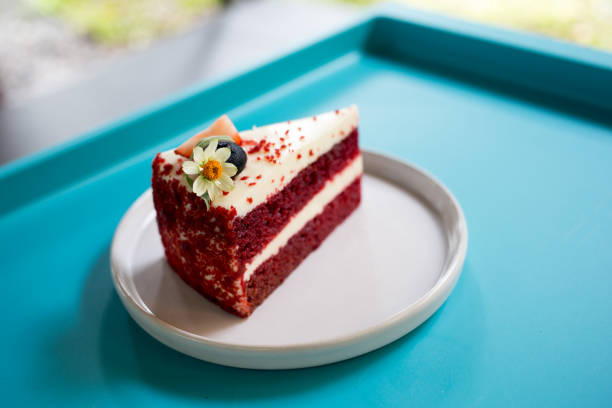 istock Red velvet cake on the red cake. 2175402761