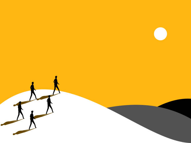 istock Leader. Team of business people walk a long way 2175405053