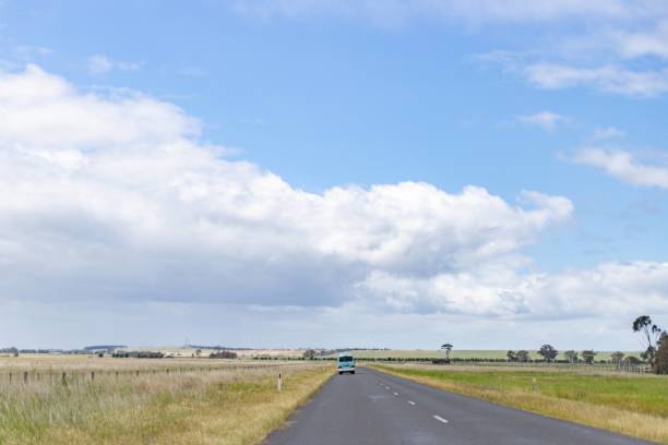 istock Long Open Highway Stretching Across Peaceful Countryside 2175406458