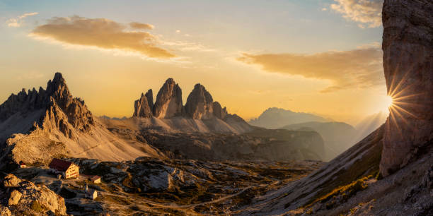 istock Sunset in autumn at Tre Cime, Dolomites, Italy. 2175416702