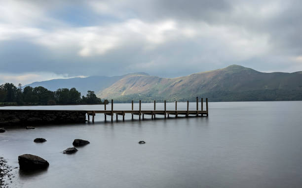 View of Ashness Jetty, Derwent Water, Lake District UK