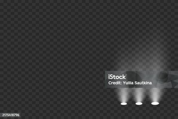 Realistic Light Rays Realistic Light Rays Light Effect Magic Spotlight Effect Stock ...