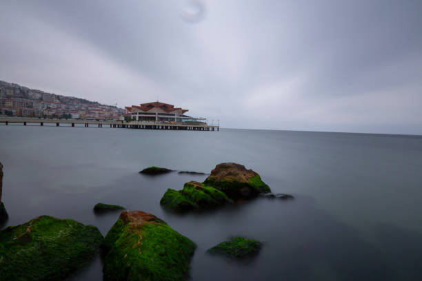 Buyukcekmece albatross beach, photographed with long exposure technique