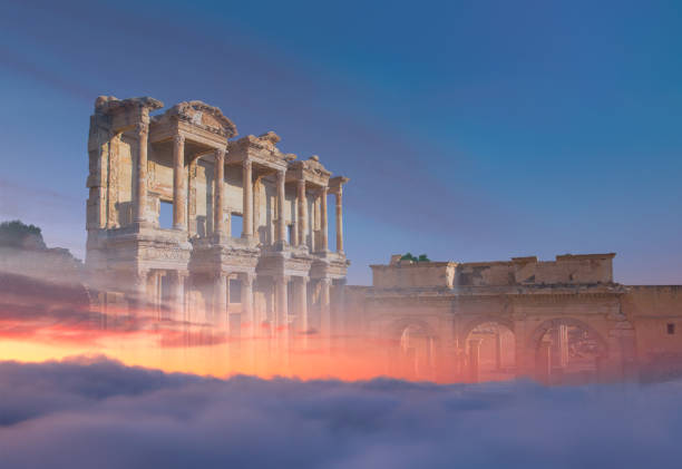istock Celsus Library in Ephesus at amazing sunset - Selcuk, Turkey 2175427998