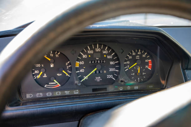 istock Speedometer in the car on the instrument panel 2175428700