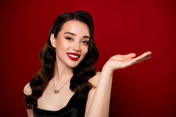 istock Rich popular singer star advertising accessory collection empty space isolated on red color background 2175429795