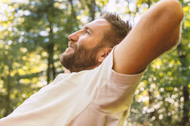 istock Close-Up of Man Relaxing in Nature 2175438330