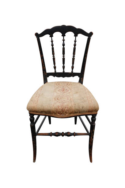Detail of an antique traditional wooden italian furniture just restored with floral decorations.