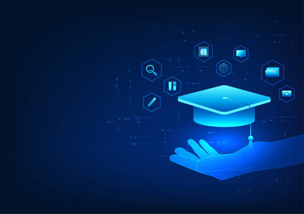 istock Educational Technology, Hand holding a graduation cap with education icons, conveying the application of technology in education and skills development,suitable for learning and educational innovation 2175445789