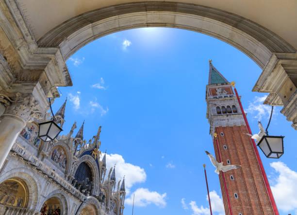 istock Glimpse of St Mark's Square from arcade in Venice, Italy. 2175450106