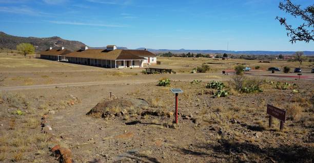 istock Fort Davis National Historic Site, Barracks, Stables, Parade Grounds, hiking trails are adjacent to Davis Mountains State Park Texas   Near Alpine and Fort Davis Texas. 2175454263