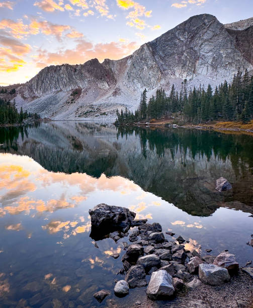 istock Medicine Bow Peak and Lake Marie 2175466091