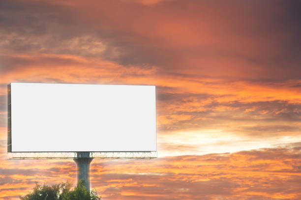 istock Large white billboards on the side of the road 2175487207