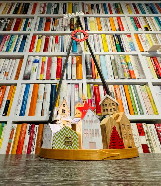 Christmas decoration in the library