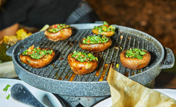 istock Grilled Mushrooms Topped with Fresh Herbs 2175489488