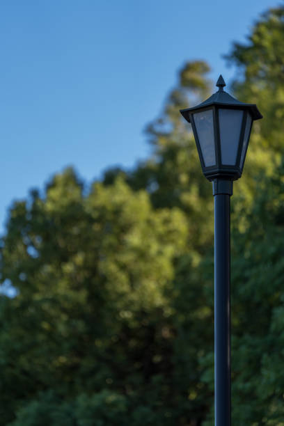 istock Street lights in the park at noon 2175490175