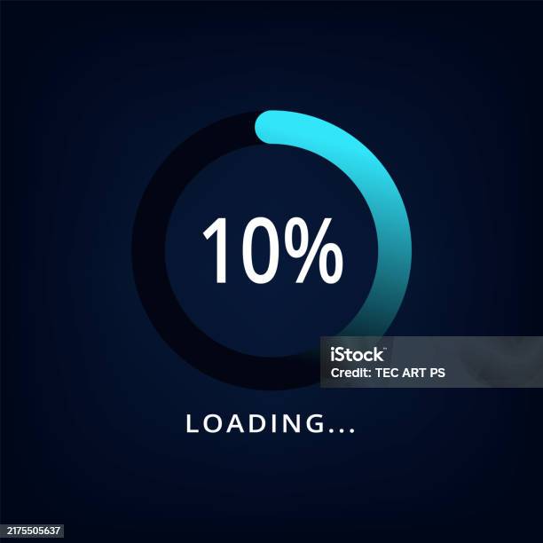 Loading Level 10 Loading Bar 10 Stock Illustration - Download Image Now - Business ...