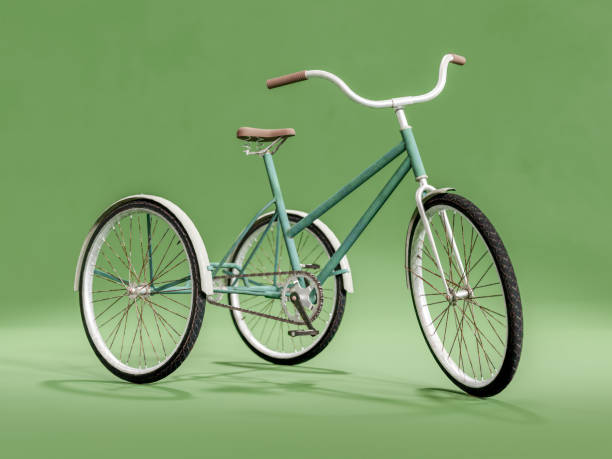 istock Classic vintage tricycle shot on green bacground 2175511287