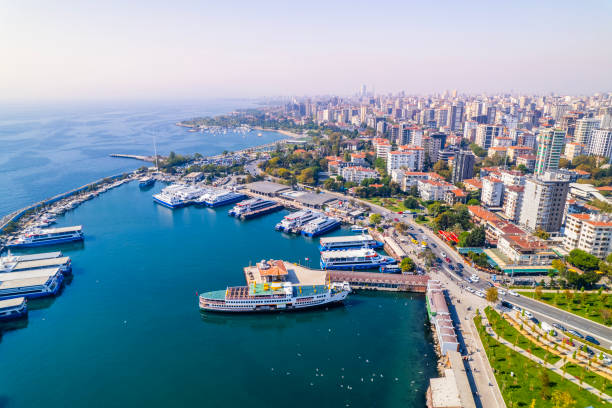 istock Bostanci District in Kadikoy. Istanbul, Turkey. drone shot. 2175515357