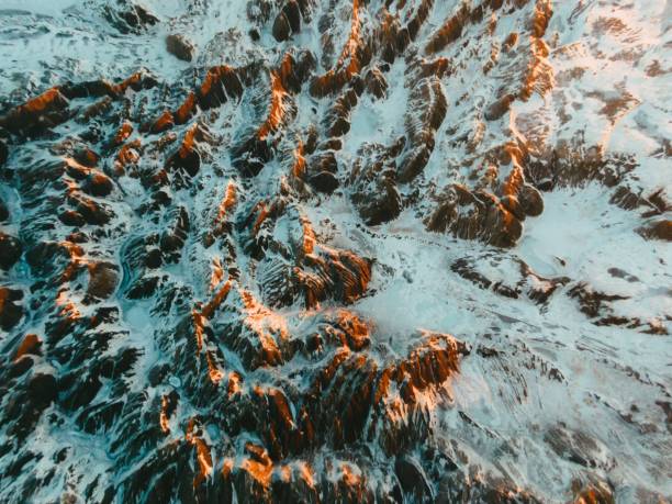 Free Stock Photo of Aerial View of Snow Covered Mountain | Download ...